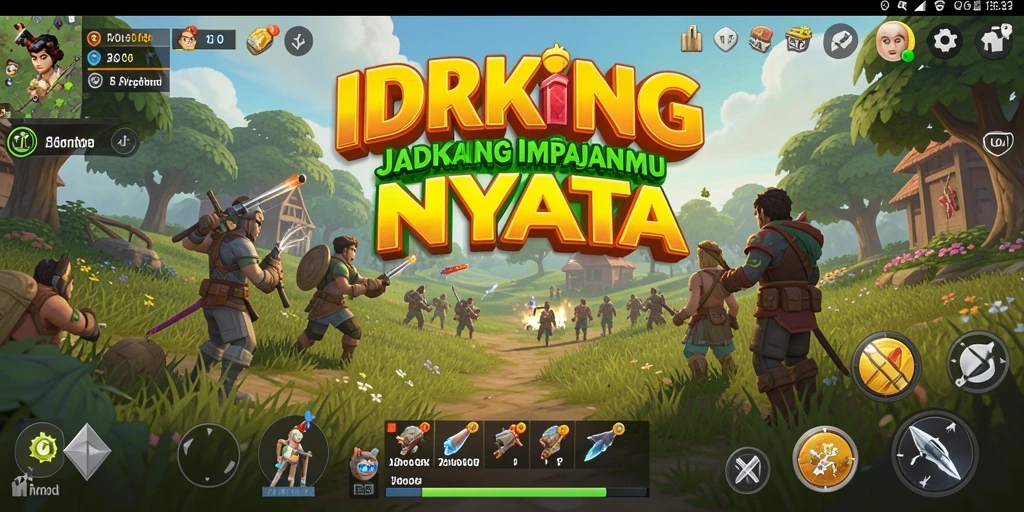 Screenshot IDRKING menunjukkan gameplay bertani yang menarik dan interaktif.