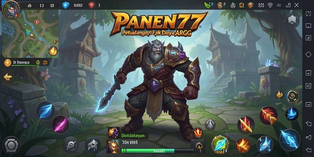 Tampilan gameplay epic dan pertarungan seru di PANEN77