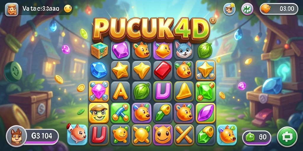 Gameplay Match-3 yang seru dan penuh warna.