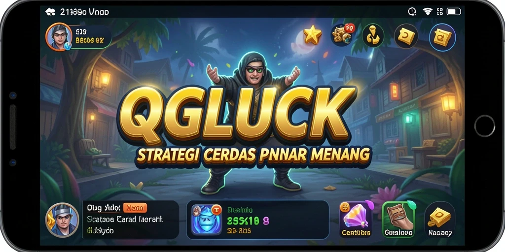 Screenshot gameplay QGLUCK menunjukkan strategi dan pertempuran yang intens.