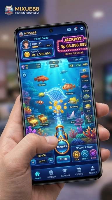 Tampilan antarmuka aplikasi mixue88 yang user-friendly.